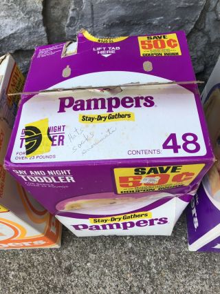 3 VTG RARE 1980 ' S PAMPERS DIAPERS TODDLER BOX ONLY - COLLECTOR / DISPLAY ABDL 3