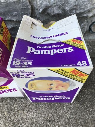 3 VTG RARE 1980 ' S PAMPERS DIAPERS TODDLER BOX ONLY - COLLECTOR / DISPLAY ABDL 5