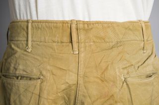 VTG WWII 1940 ' S KHAKI USN US Army Military Pants Blanket Lined 6