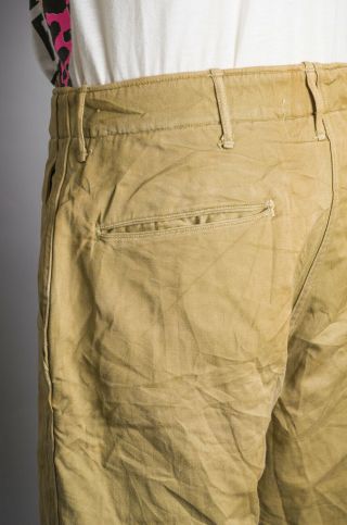 VTG WWII 1940 ' S KHAKI USN US Army Military Pants Blanket Lined 7