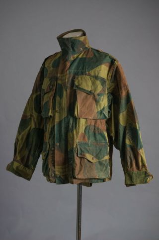 Vtg 1956 Abl Raka Belgian Army Paratroopers Camouflage Jacket