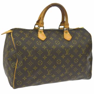 Authentic Louis Vuitton Speedy 35 Hand Bag Monogram Purse M41524 Vintage A43599