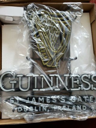 VTG GUINNESS IRISH PUB PRO MOTION AL BEER NEON LED PUB LIGHT BAR SIGN RARE 4