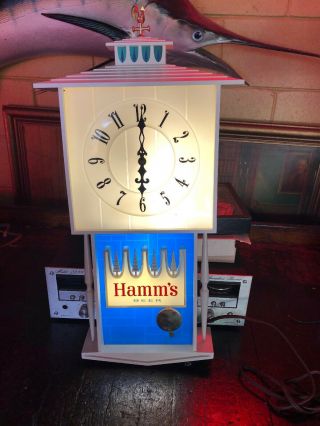 Vintage Hamms Beer Motion Clock Sign