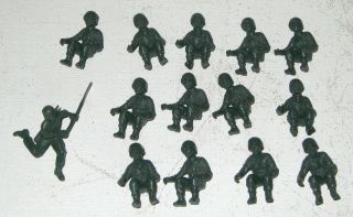 Marx 1964 Army Combat Play Set 6018 Seated Wwii Us Army Soldiers And Paddler