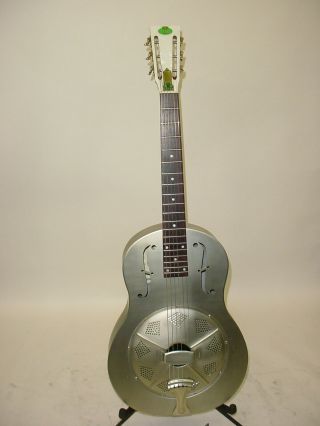 Regal RC - 43 Antiqued Nickel - Plated Body Triolian Resonator Guitar Antique Nickel 2