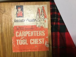 Handy Andy Carpenters ToolChest the case says Traditional Old World Craftmanship 2