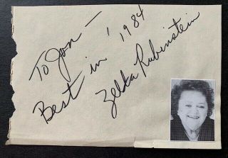 Zelda Rubinstein Vintage Autograph - Poltergeist - Sixteen Candles