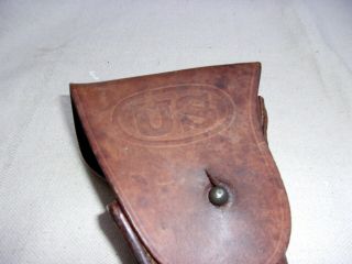 WW2 GI M1916 Leather Holster for M1911A1.  45 Pistols - - 1943 Date 4