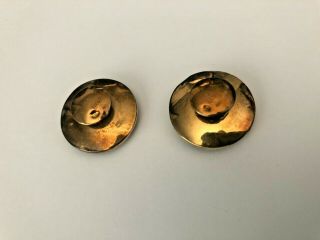 MUSEUM QUALITY ANTIQUE GOLD MICRO MOSAIC SCENIC BUTTON STUDS CUFFLINKS 3
