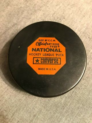 1970 ' s Boston Bruins Vtg Converse CCM Art Ross Tyer NHL Hockey Puck 2