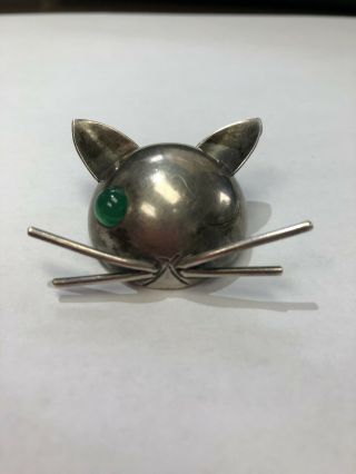 100 Auth.  Georg Jensen Sterling Silver Jopol Cat Brooch 256 True $1