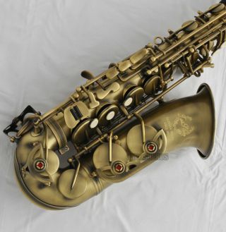 Professional TaiShan Alto Saxophone Antique Eb Sax High F Italian pad 5