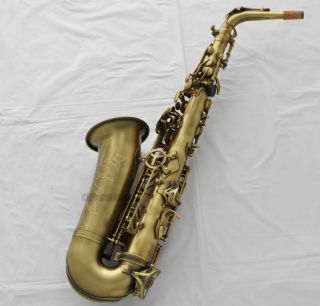Professional TaiShan Alto Saxophone Antique Eb Sax High F Italian pad 6