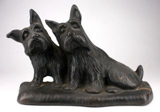 Antique Cast Iron Terrier Doorstop Bookend Dog Animal Figurine Home Decor