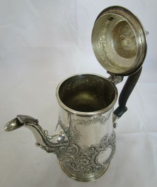 Antique Georgian Sterling silver coffee pot,  1775,  John King,  873g 5