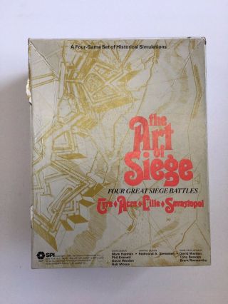 The Art Of Siege Four Great Siege Battles Board Game Spi 1978 Vintage