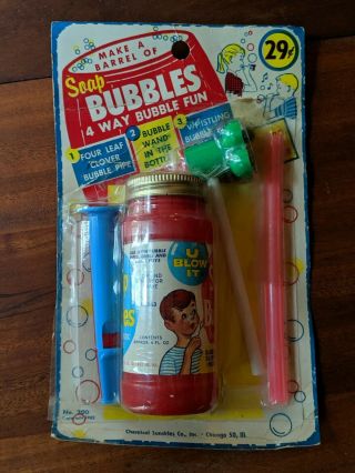 Chemical Sundries Co.  Toy Vintage Bubbles Hong Kong 1960 