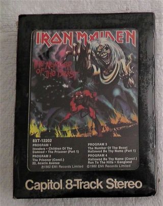 Iron Maiden Number of the Beast 8 Track Tape / OOP Vintage Mega Rare 2