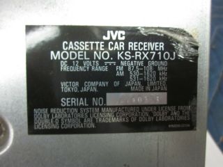 NOS Vintage 1980 ' s - 90 ' s JVC Car Stereo Cassette w/Equalizer Receiver KS - RX710J 7