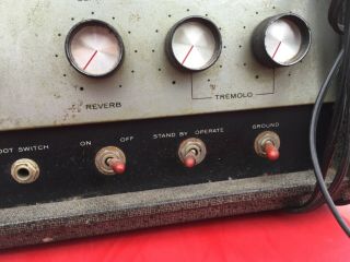 Vintage 1960s sears SILVERTONE model 1484 TWIN TWELVE tube GUITAR music amptr 9