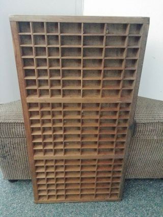 Antique Vintage Hamilton Printers Typeset Drawer Wood Tray Shadow Box 32 X 17