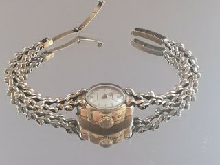 Solid 9k Gold Accurist Vintage Ladies Watch.  Solid Gold Case And Bracelet