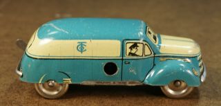 Rare Vintage 1940s TIPPCO Tin Wind - up MILITARY LIMOSINE Van Car Tipp&Co TCO 4