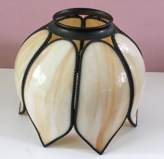 Art Deco Slag Glass Tulip Lamp Shade