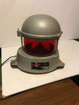 Vintage Pyle 360 Emergency Beacon Light Red Warning Locomotive Fire Engine