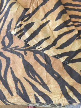 Vintage.  Very Rare Ralph Lauren Beckett Tiger Stripe Cotton Queen Flat Sheet