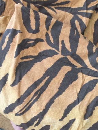 Vintage.  VERY RARE Ralph Lauren BECKETT Tiger Stripe Cotton Queen Flat Sheet 6