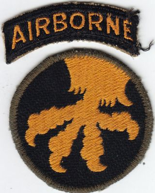 Wwii Us Army 17th Airborne Division Patch - Woven,  German - Made
