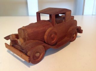 9 - Inch Wood Brewster Coachwerks 1930s Ford Roadster With Rumbleseat Handcrafted