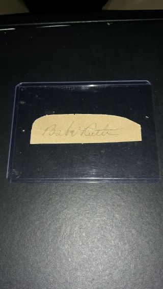 VINTAGE BABE RUTH CUT AUTOGRAPH,  Appraised by Heritage ( 3
