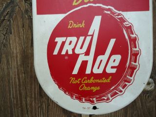 Vintage Drink Tru Ade Non Carbonated Orange Soda Thermometer 15 "