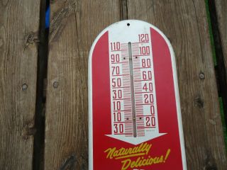Vintage Drink Tru Ade Non Carbonated Orange Soda Thermometer 15 