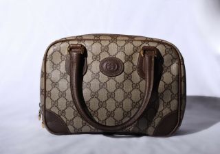 Brown Women’s Authentic Vintage Leather Gucci Gg Purse In
