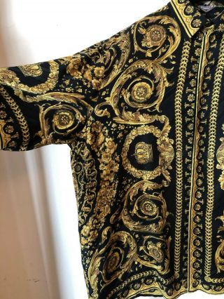 Vintage Gianni Atelier Versace Silk Borocco Shirt Size 44 3