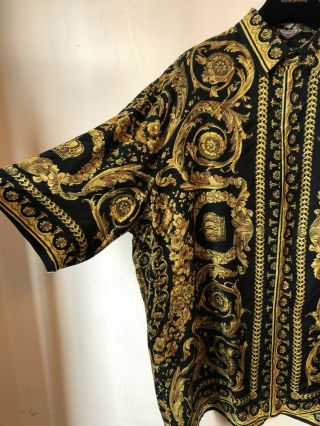 Vintage Gianni Atelier Versace Silk Borocco Shirt Size 44 4