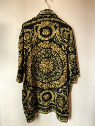 Vintage Gianni Atelier Versace Silk Borocco Shirt Size 44 5