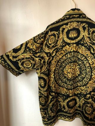 Vintage Gianni Atelier Versace Silk Borocco Shirt Size 44 6