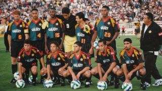 Nike Vtg La Galaxy 1996 Inaugural Home Mls Game Soccer Football Jersey Large