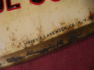 Ex Rare Antique Embossed Tin Sign 
