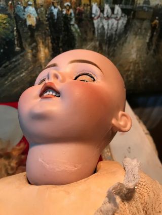 Antique Kestner 394 ? German Bisque 25” Split Hip Sleepy Eyes Doll Rare 10