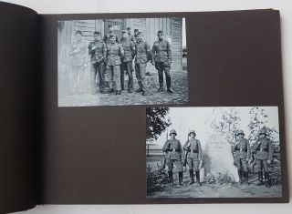 WW2 GERMAN WEHRMACHT ARMY SOLDIER ' S 39 PHOTOS ALBUM GUN HELMET GAS MASK TRUCK 5