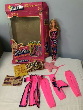 Superstar Barbie Fashion Change Abouts Vintage 1978 Doll Clothes Box Shoes
