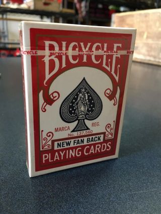 Vintage Red Bicycle Fan Back Playing Cards Factory