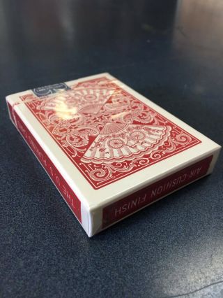 Vintage RED BICYCLE FAN BACK playing cards FACTORY 4