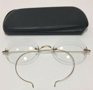 Vtg.  14k Solid Gold,  Hallmarked,  John Lennon Steve Jobs Style Eyeglasses